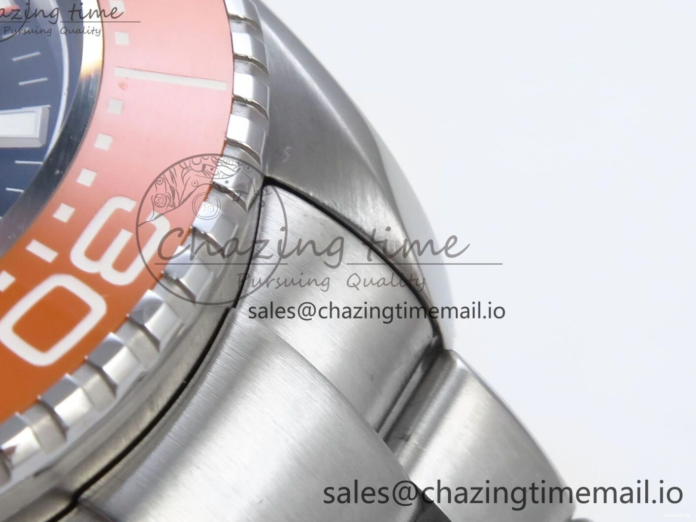 0408 Seamaster 6000M Ultra Deep SS VRF 1:1 Best Edition Gray Dial Orange Bezel on SS Bracelet A8912 Super Clone NewStyle 7687